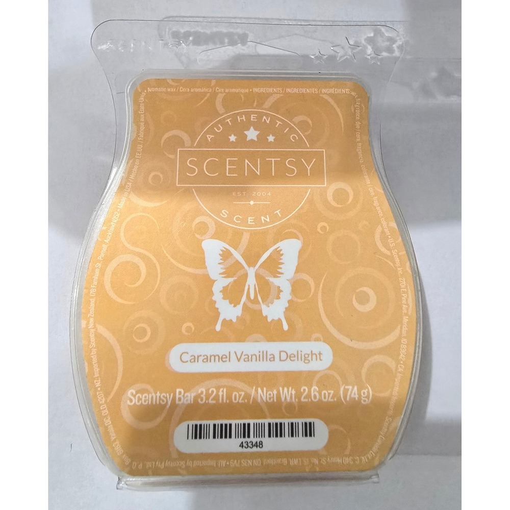 Scentsy Bar Caramel Vanilla Delight Wax Melt 3.2 oz Home Fragrance Retired